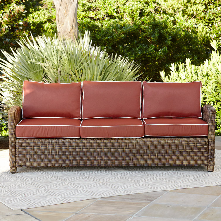 Patio sofa with discount cushions